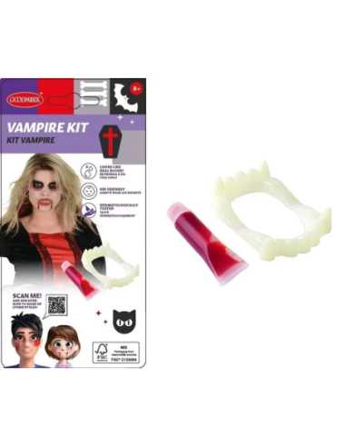 Kit vampire Halloween — fausses dents et faux sang