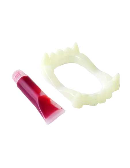 Kit vampire Halloween — fausses dents et faux sang