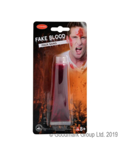 Tube de faux sang Halloween — effet réaliste et sanglant