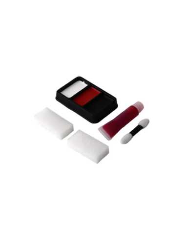 Kit maquillage Halloween — blanc, rouge, noir et faux sang