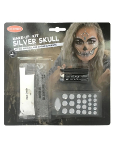 Kit maquillage Halloween — crâne argenté