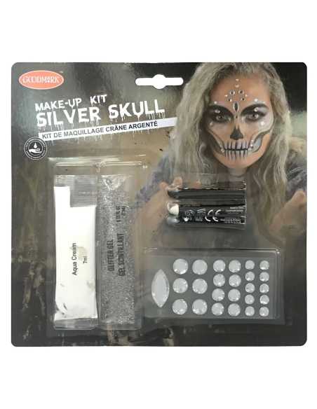 Kit maquillage Halloween — crâne argenté