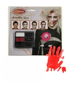 Palette de maquillage 3 couleurs — Blanc, Rouge & Noir Halloween