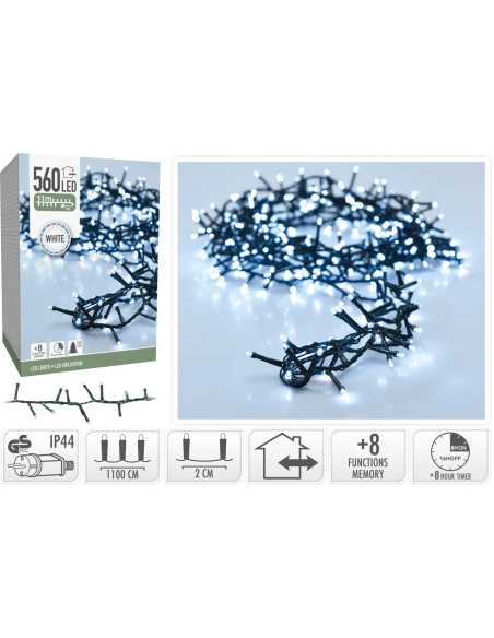 Guirlande Boa LED 11m – 560 LED blanc froid IP44