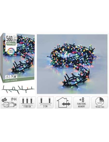 Guirlande Boa LED 11m – 560 LED multicolores IP44