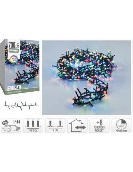 Guirlande Boa LED 14m – 700 LED multicolores IP44