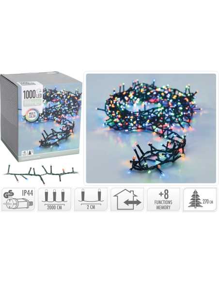 Guirlande Boa LED 20m – 1000 LED multicolores IP44