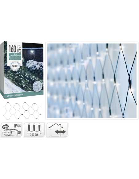 Filet LED 2m x 1m – 160 LED blanc froid IP44