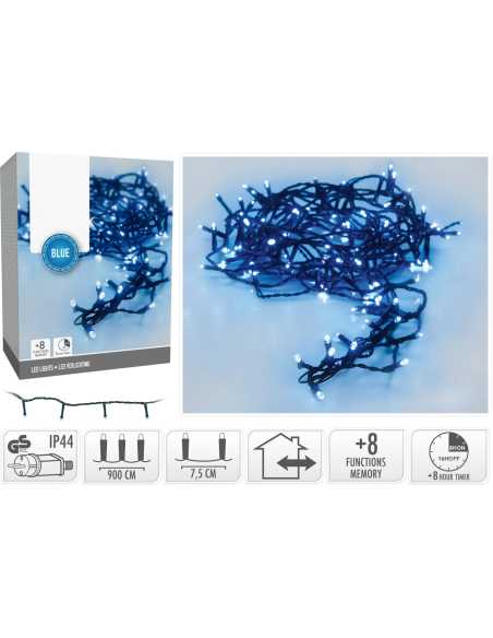 Guirlande lumineuse 9m – 120 LED bleu IP44