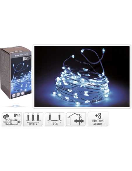 Guirlande microLED 31,90 m – 320 LED blanc froid IP44