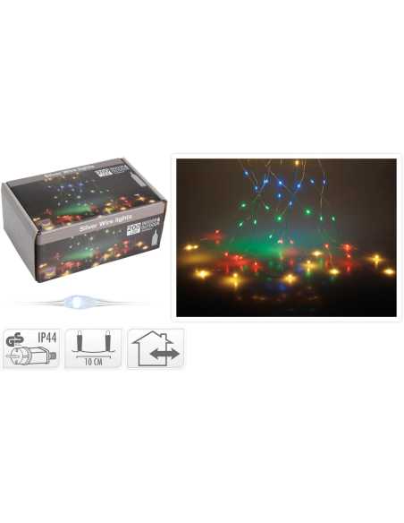 Guirlande cascade 10×2m – 200 LED multicolore IP44