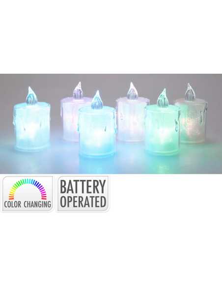 Bougie LED RGB 5×8 cm en acrylique – Change de couleurs