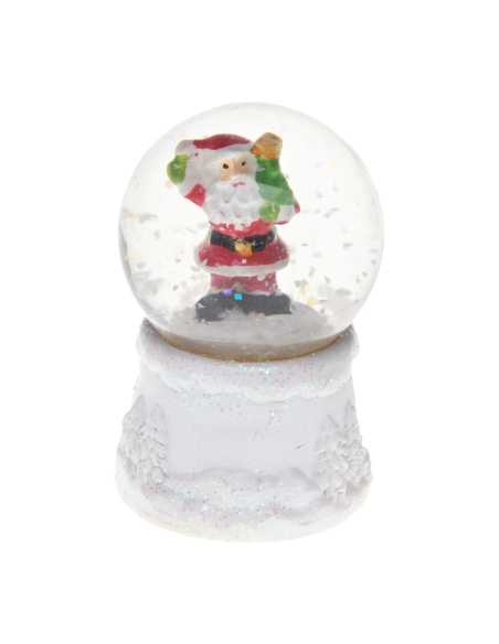 Boule à neige lumineuse Père Noël LED 7cm