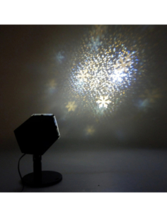 Projecteur LED flocons de neige blanc chaud extérieur