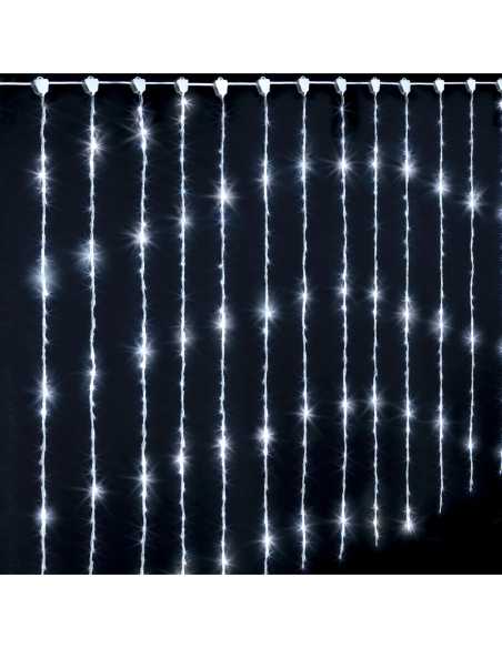 Rideau lumineux LED blanc froid 2x1 m – Effet tombé de lumière Rideau lumineux LED blanc froid 2x1 m – Effet tombé de lumière
