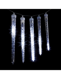 Rideau lumineux LED glaçons blanc froid 3,6x0,28 m – Ambiance hivernale