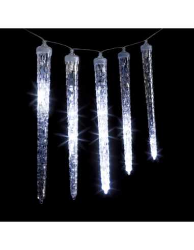 Rideau lumineux LED glaçons blanc froid 3,6x0,28 m – Ambiance hivernale