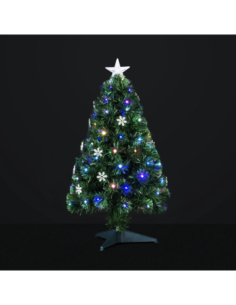 Sapin lumineux fibre optique Vilnius H90 cm – Décoration de Noël