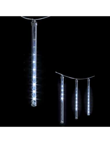 Guirlande stalactite 10 tubes 100 LED blanc froid 3,6 m – Décoration extérieure