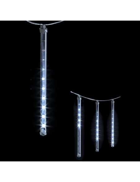 Guirlande stalactite 10 tubes 100 LED blanc froid 3,6 m – Décoration extérieure Guirlande stalactite 10 tubes 100 LED blanc froid 3,6 m – Décoration extérieure