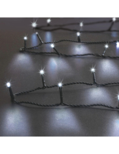Guirlande lumineuse 14 m 192 LED blanc froid avec timer 8h – Sapin 180 cm