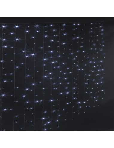 Rideau lumineux 1x1,5 m 150 LED blanc froid avec timer 8h – Décoration intérieure