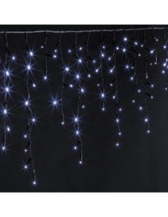 Rideau lumineux 240 LED blanc froid 4m × 36cm – sur piles