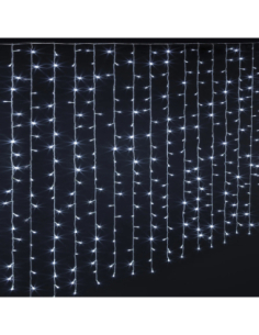 Rideau lumineux 2m 200LED blanc froid secteur