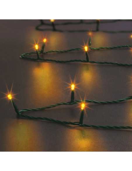 Guirlande solaire 5m 50LED blanc chaud extérieur
