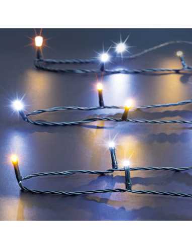 Guirlande solaire 10m 100LED blanc froid+blanc chaud