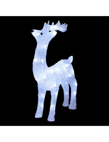 Renne debout lumineux LED blanc froid 30 × 45 cm