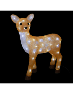 Biche lumineuse LED blanc froid 39 × 48 cm