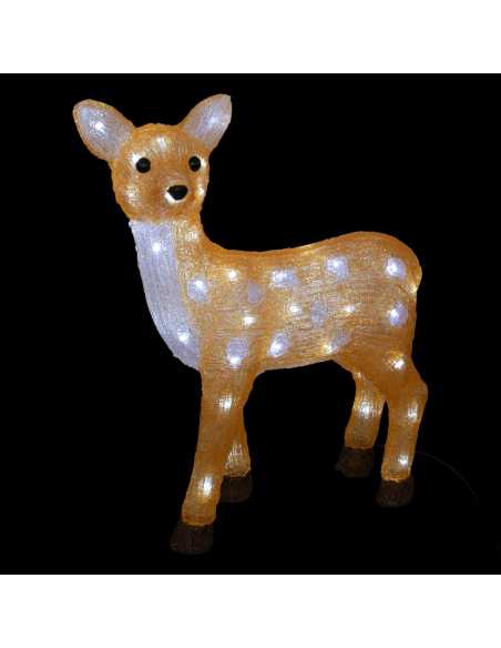 Biche lumineuse LED blanc froid 39 × 48 cm