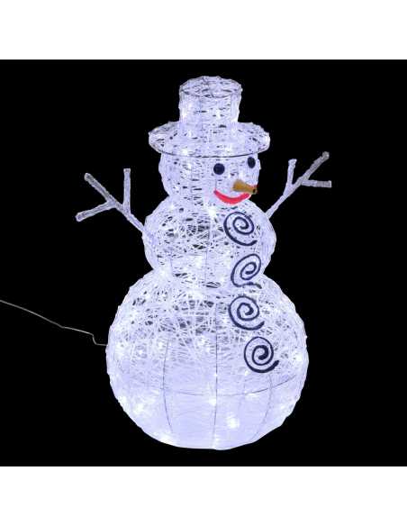 Bonhomme de neige lumineux LED blanc froid 36 × 60 cm