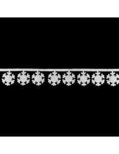 Bandeau neige décoratif 14 × 180 cm blanc