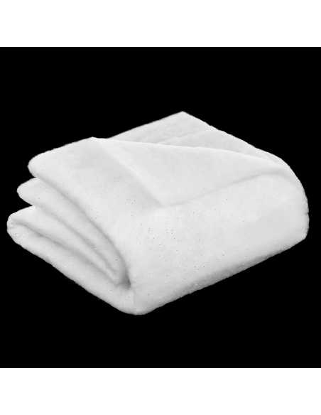 Tapis de neige épais pailleté blanc 100 × 100 cm