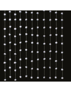 Rideau coton boules décoratif 90 × 200 cm