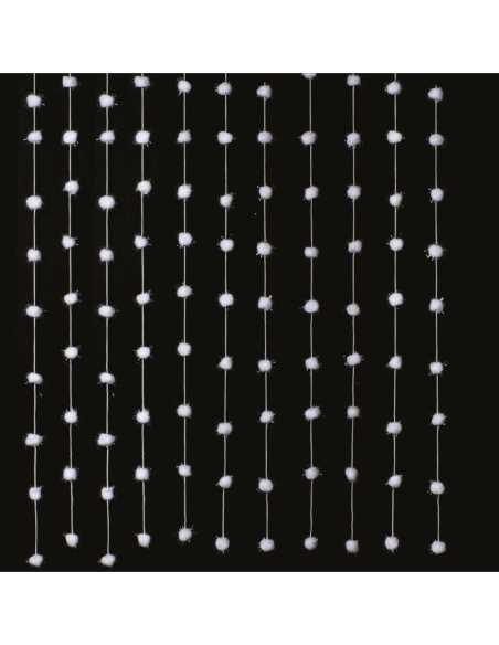 Rideau coton boules décoratif 90 × 200 cm