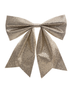 Nœud pailleté doré de Noël 30 x 37 cm