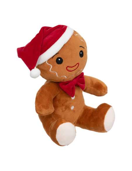 Peluche bonhomme pain d’épice de Noël 25 cm