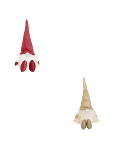 Gnome lumineux de Noël assis LED blanc chaud 44 cm