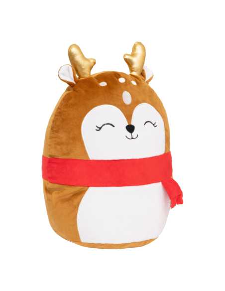 Peluche Squishy renne de Noël 35 cm