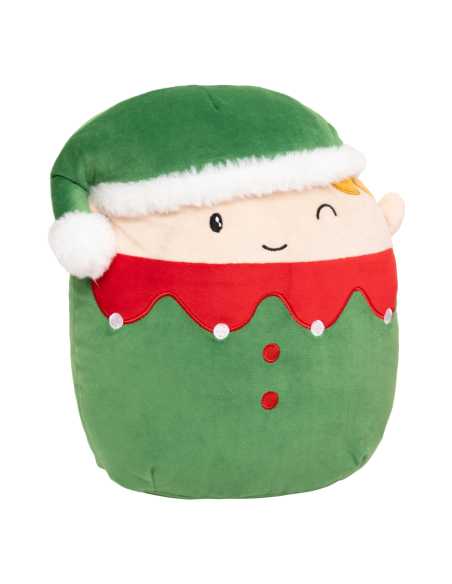 Peluche Squishy lutin de Noël 35 cm