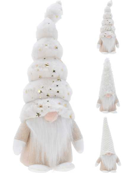 Suspension gnome beige & blanc 32 cm - 3 modèles