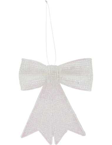Suspension nœud pailleté 8 x 10 cm