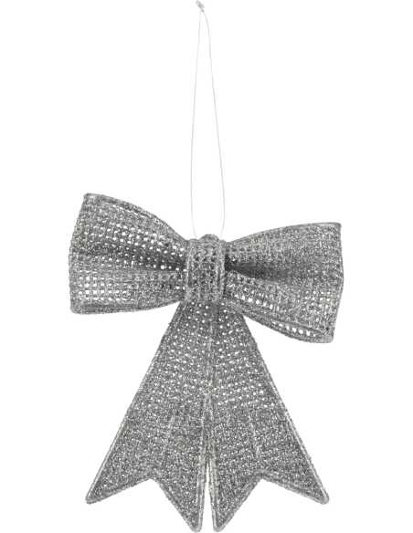 Suspension nœud pailleté 8 x 10 cm