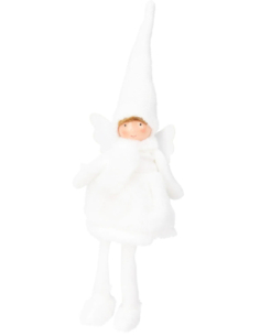 Ange blanc assis 40 cm – Décoration Noël 2