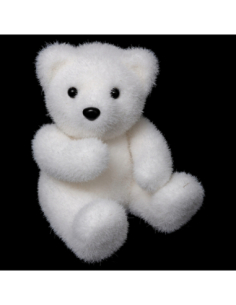 Ours blanc assis 15 cm déco de Noël