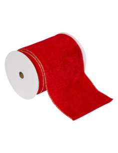 Ruban Velours Rouge 12 cm x 5 m - Déco Luxe Noël