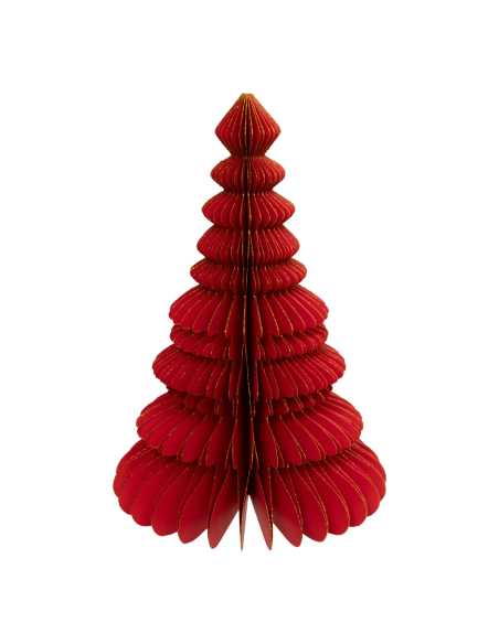 Sapin Noël Papier Kami Rouge 30 cm - Dépliable Éco